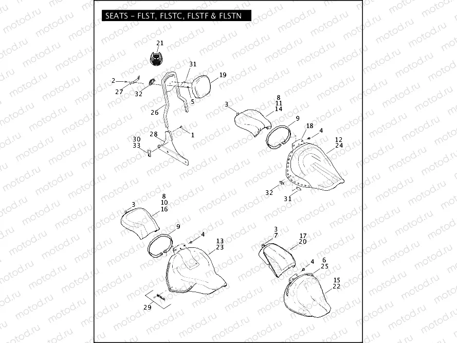 SEATS - FLST, FLSTC, FLSTF & FLSTN