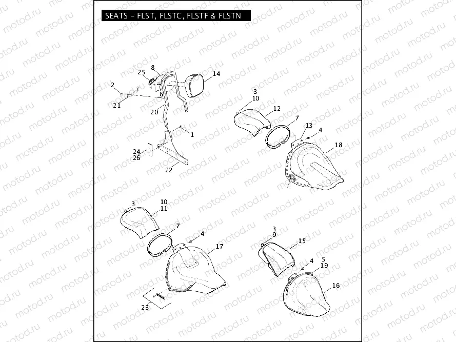 SEATS - FLST, FLSTC, FLSTF & FLSTN