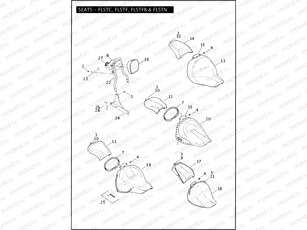 SEATS - FLSTC, FLSTF, FLSTFB & FLSTN