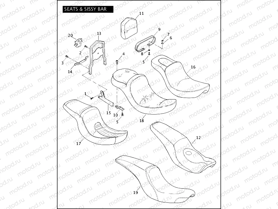 SEATS & SISSY BAR