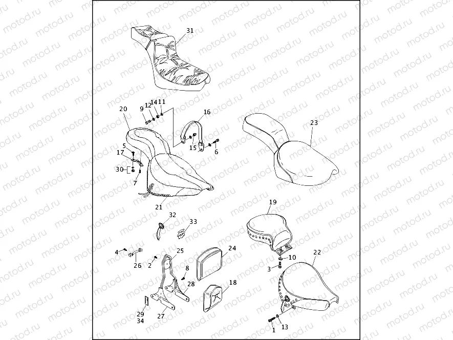 SEATS & SISSY BARS