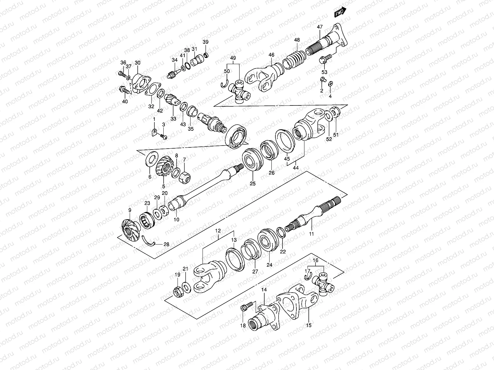 SECONDARY DRIVE (MODEL K1/K2)