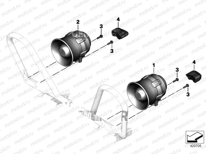 Sequential siren system, electronic
