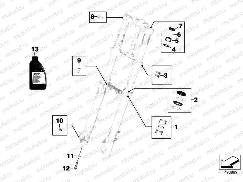 Service of telescopic forks