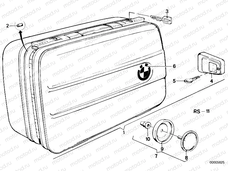 Set motocase black