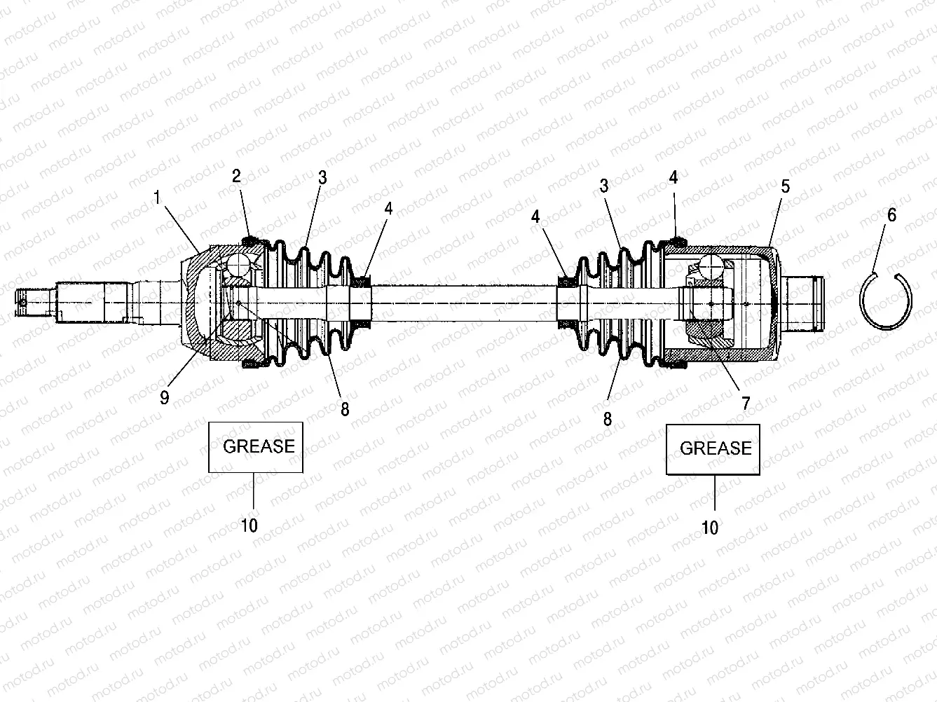 SHAFT | SHAFT, DRIVE, REAR - A07MH68AX/AY/AZ (4999200229920022B08)