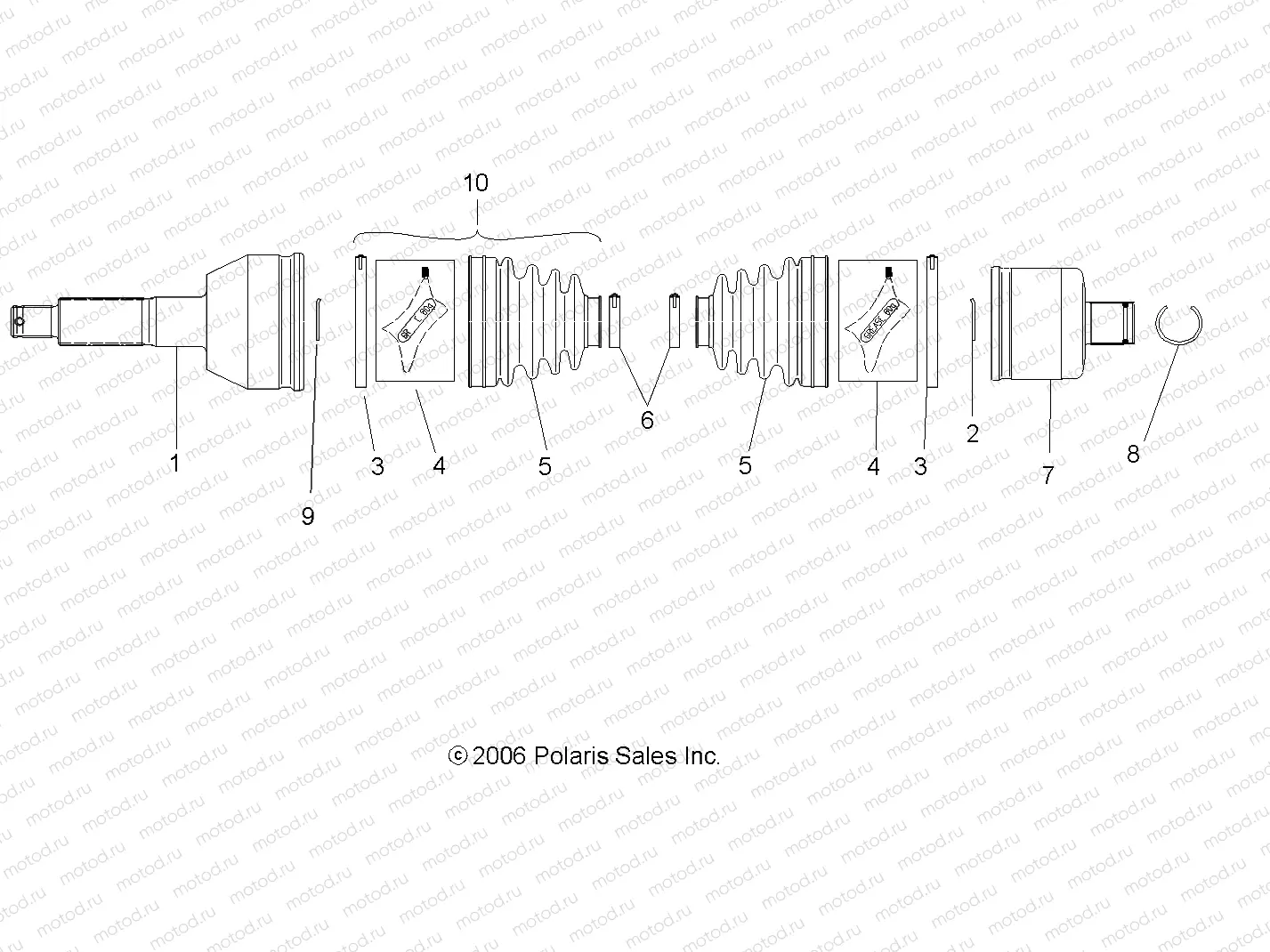 SHAFT | SHAFT, DRIVE, REAR, LH, RH - R07RH50AF/AR/AT (49RGRSHAFTDRIVERR07500EFI)