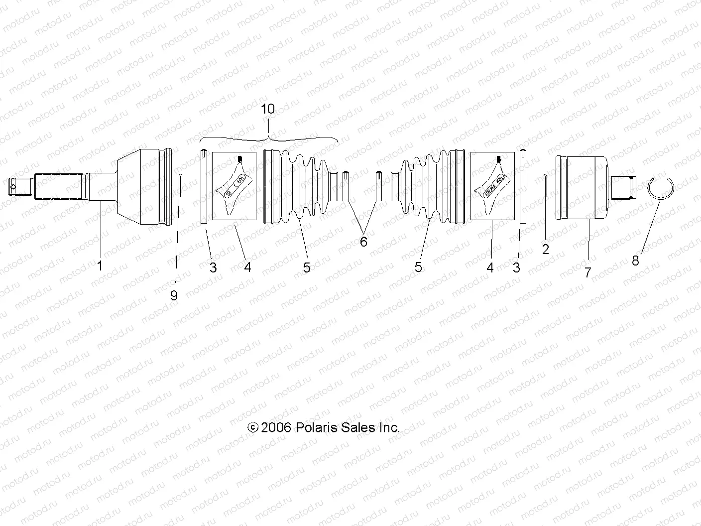 SHAFT | SHAFT, DRIVE, REAR - R07RH68AD/AG/AH/AK/AL/AO/AP/AW (49RGRSHAFTDRIVERR077004X4)