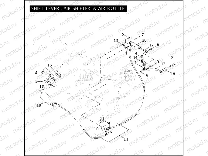 SHIFT LEVER, AIR SHIFTER & AIR BOTTLE