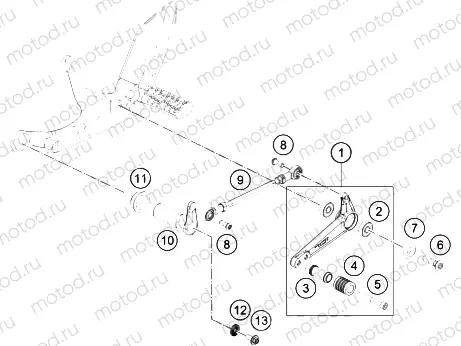 SHIFT LEVER|Engine|34