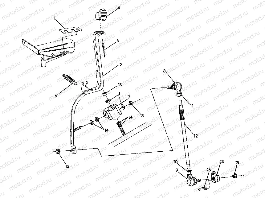SHIFT LINKAGE ASSEMBLY 250 2X4 - Update (4919781978031A) | SHIFT LINKAGE ASSEMBLY 250 2X4 - Update (4919781978031A)