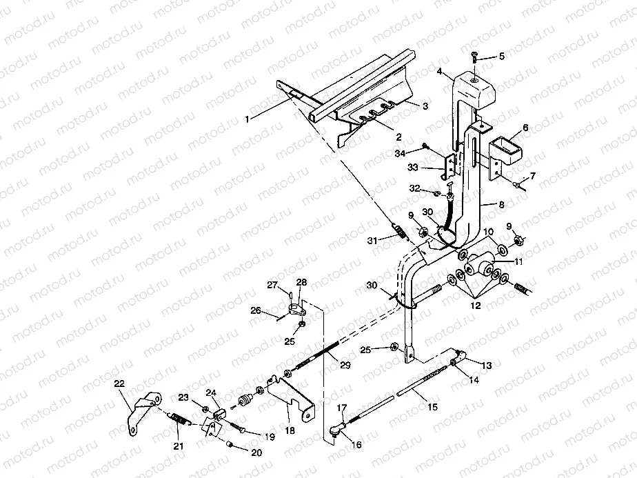 SHIFT LINKAGE ASSEMBLY 2X4 350L W937539 (4924032403026A) | SHIFT LINKAGE ASSEMBLY 2X4 350L W937539 (4924032403026A)