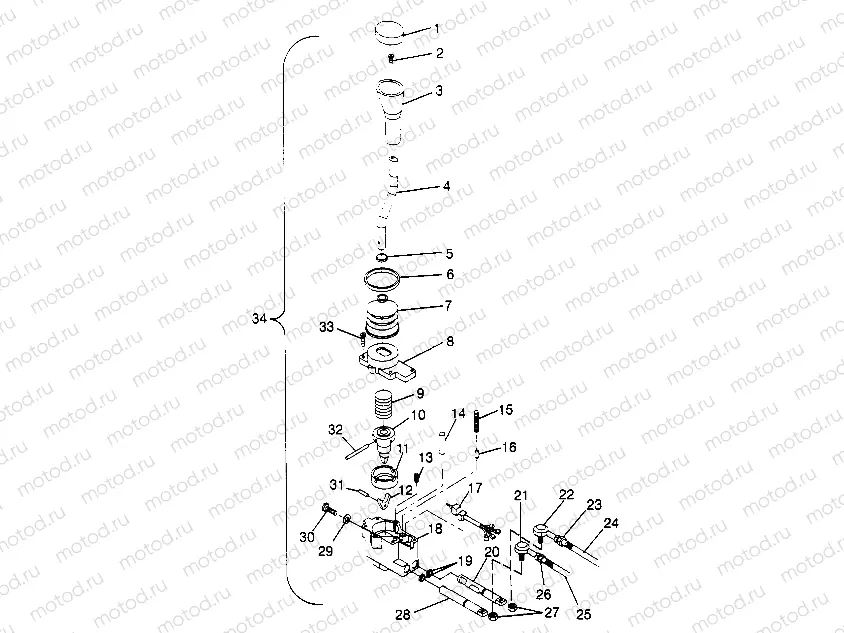 SHIFT LINKAGE ASSEMBLY 2x4 400L W947540 (4926752675C002) | SHIFT LINKAGE ASSEMBLY 2x4 400L W947540 (4926752675C002)