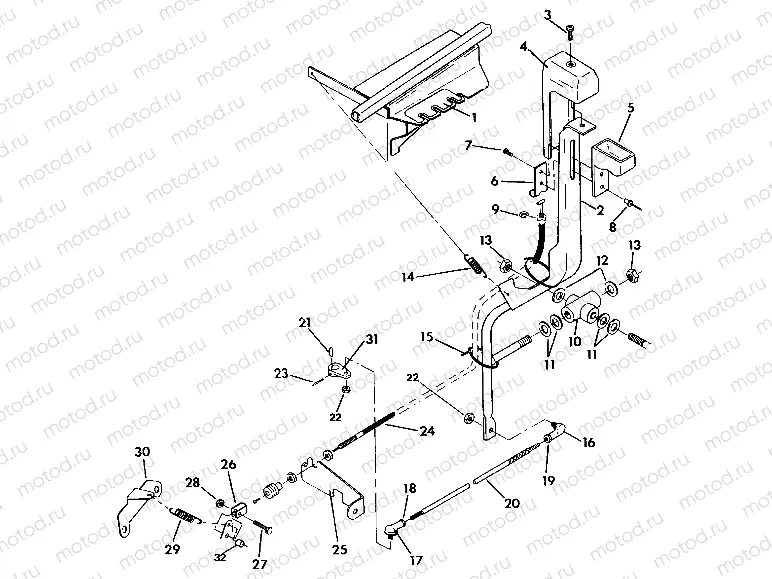 SHIFT LINKAGE ASSEMBLY 350 2X4 / W927539 (4922882288010A) | SHIFT LINKAGE ASSEMBLY 350 2X4 / W927539 (4922882288010A)