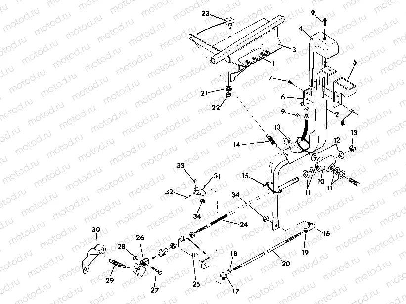 SHIFT LINKAGE ASSEMBLY  350 4X4 - Update (4919831983039A) | SHIFT LINKAGE ASSEMBLY  350 4X4 - Update (4919831983039A)