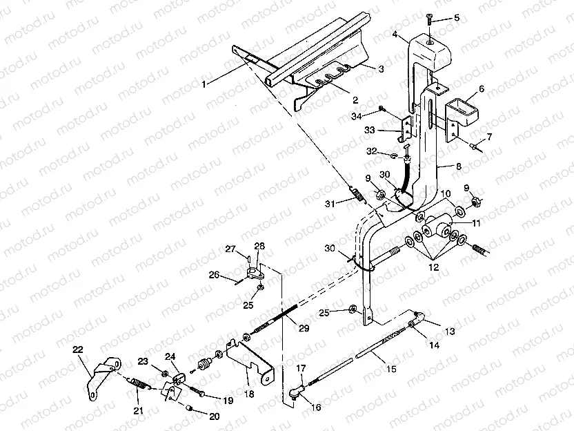 SHIFT LINKAGE ASSEMBLY 4X4 350L S938139 (4924342434031A) | SHIFT LINKAGE ASSEMBLY 4X4 350L S938139 (4924342434031A)