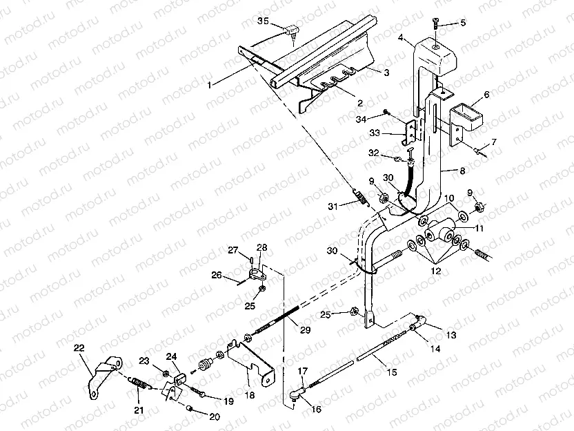 SHIFT LINKAGE ASSEMBLY 4X4 350L W938139 (4924052405031A) | SHIFT LINKAGE ASSEMBLY 4X4 350L W938139 (4924052405031A)