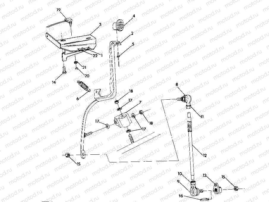 Shift Linkage Assembly 4X4--Updated 4/89 (49173717370040) | Shift Linkage Assembly 4X4--Updated 4/89 (49173717370040)