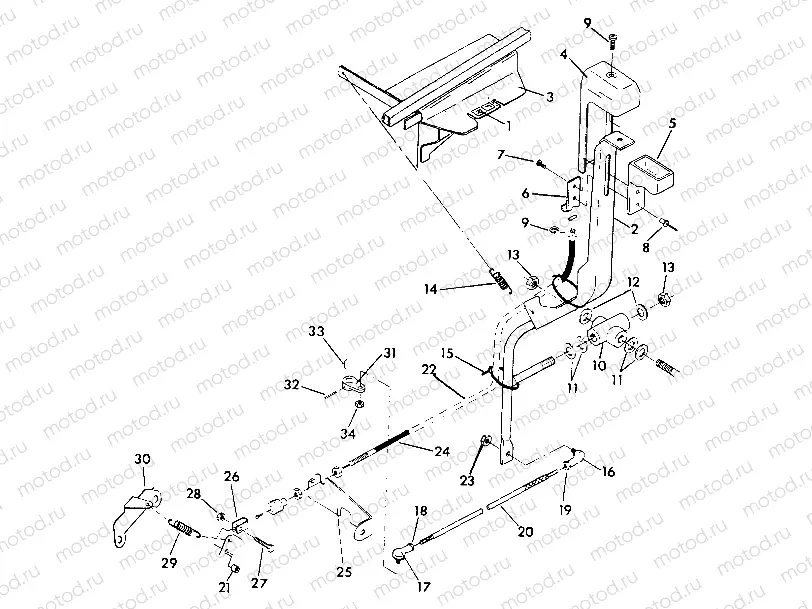 SHIFT LINKAGE ASSEMBLY Norwegian 350 4X4 (4922912291039A) | SHIFT LINKAGE ASSEMBLY Norwegian 350 4X4 (4922912291039A)