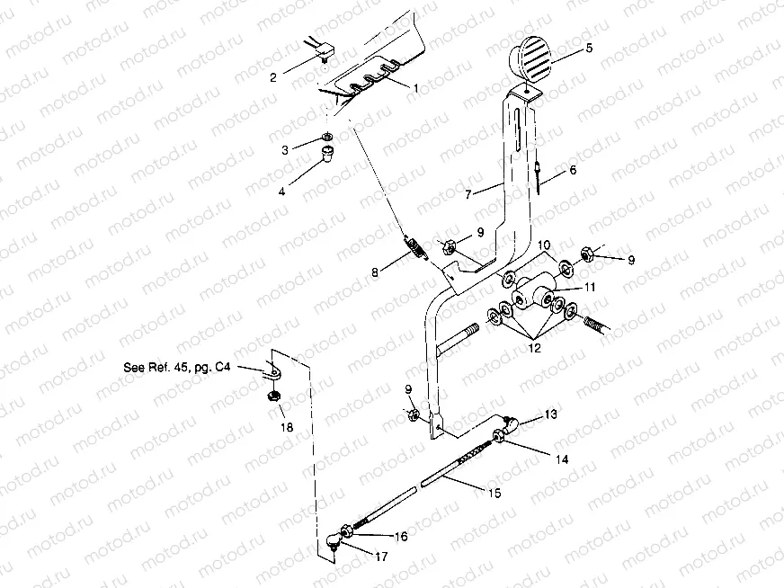 SHIFT LINKAGE ASSEMBLY Sport 400L W948540 (4927232723C002) | SHIFT LINKAGE ASSEMBLY Sport 400L W948540 (4927232723C002)