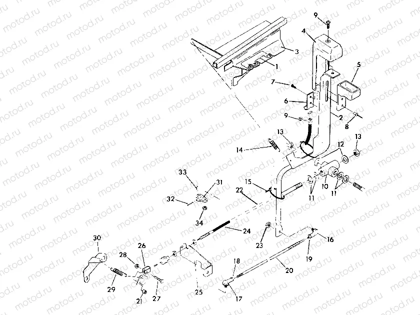 SHIFT LINKAGE ASSEMBLY Swedish 350 4X4 (4923732373039A) | SHIFT LINKAGE ASSEMBLY Swedish 350 4X4 (4923732373039A)