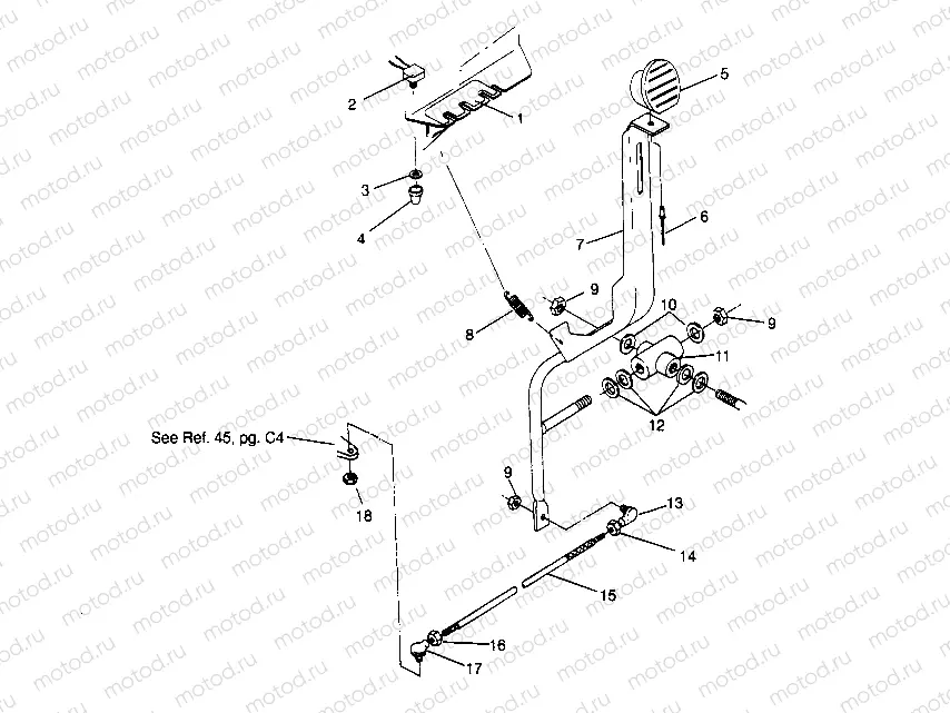 SHIFT LINKAGE ASSEMBLY Trail Boss W948527 (4926822682B014) | SHIFT LINKAGE ASSEMBLY Trail Boss W948527 (4926822682B014)