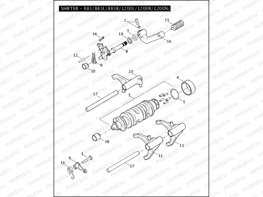 SHIFTER - 883/883L/883R/1200L/1200R/1200N/XL50