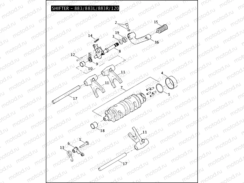 SHIFTER - 883/883L/883R/1200R