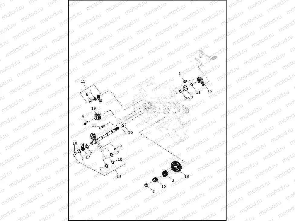 SHIFTER, GEAR AND PRIMARY DRIVE