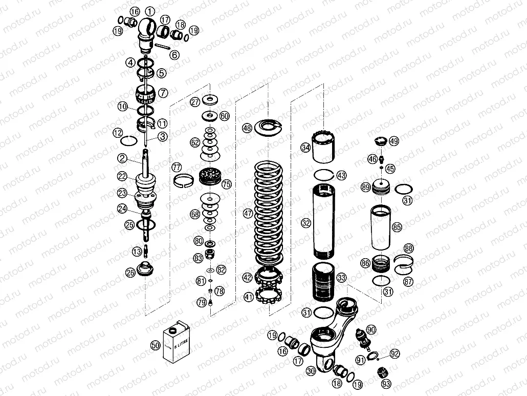 SHOCK ABSORBER DISASSEMBLED
