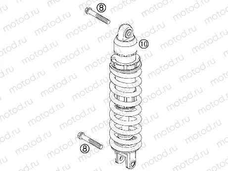 SHOCK ABSORBER DISASSEMBLED