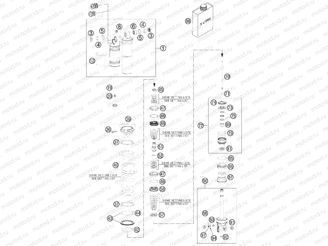 SHOCK ABSORBER DISASSEMBLED