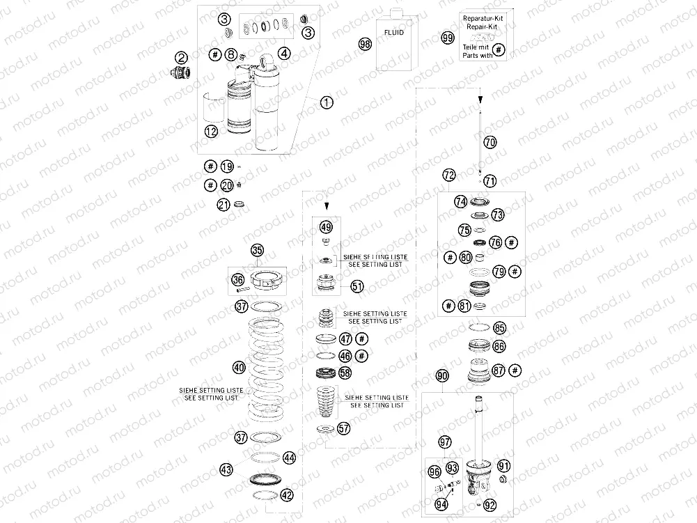 SHOCK ABSORBER DISASSEMBLED
