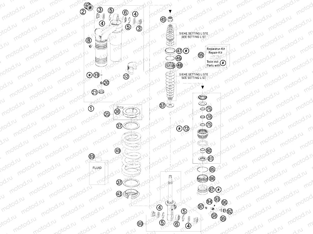 SHOCK ABSORBER DISASSEMBLED