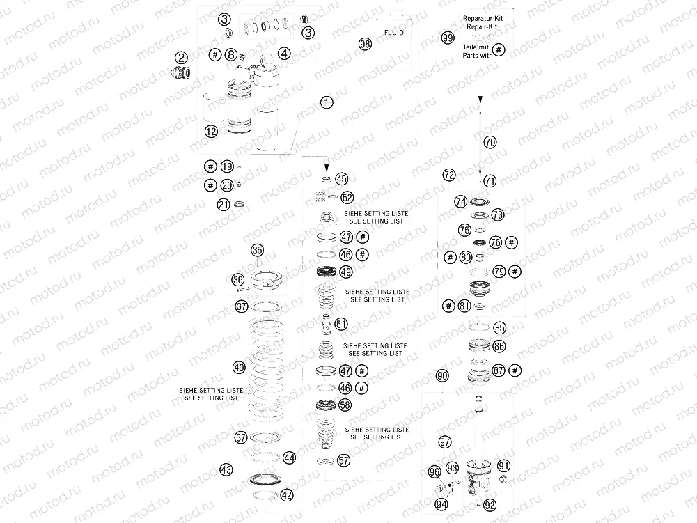 SHOCK ABSORBER DISASSEMBLED