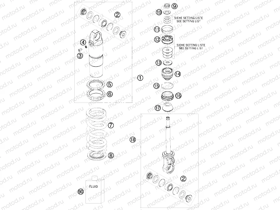SHOCK ABSORBER DISASSEMBLED