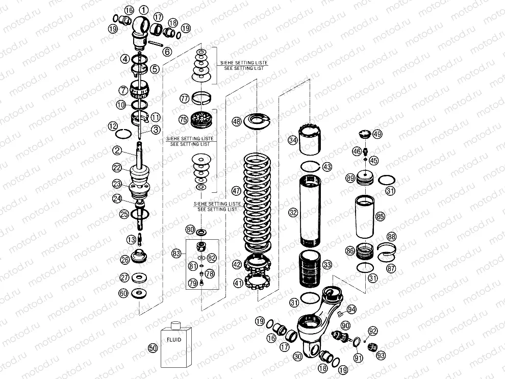 SHOCK ABSORBER DISASSEMBLED