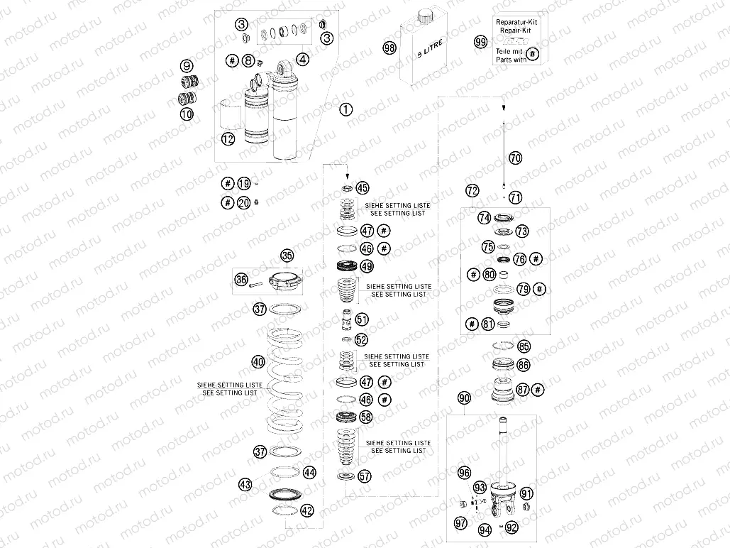 SHOCK ABSORBER DISASSEMBLED