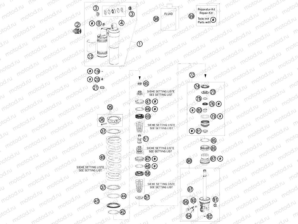 SHOCK ABSORBER DISASSEMBLED