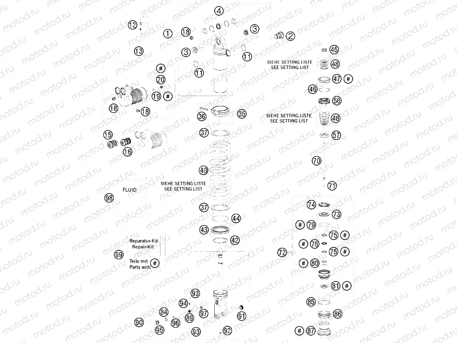 SHOCK ABSORBER DISASSEMBLED