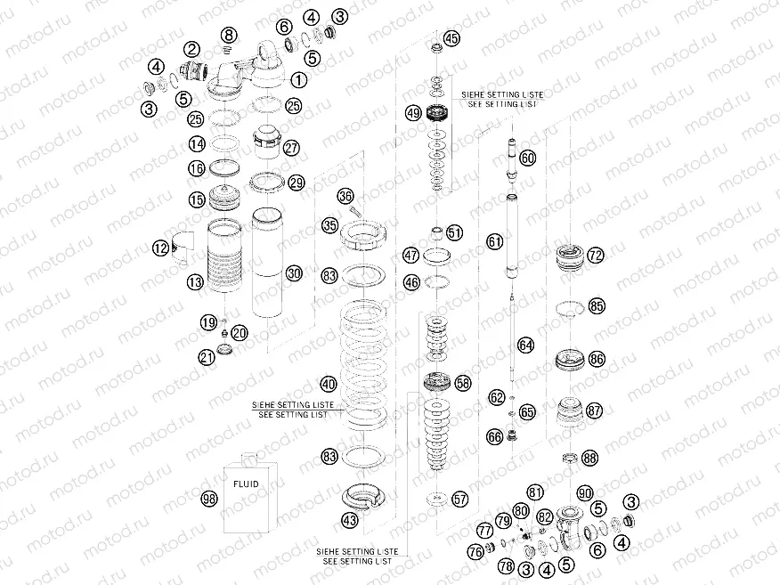 SHOCK ABSORBER DISASSEMBLED