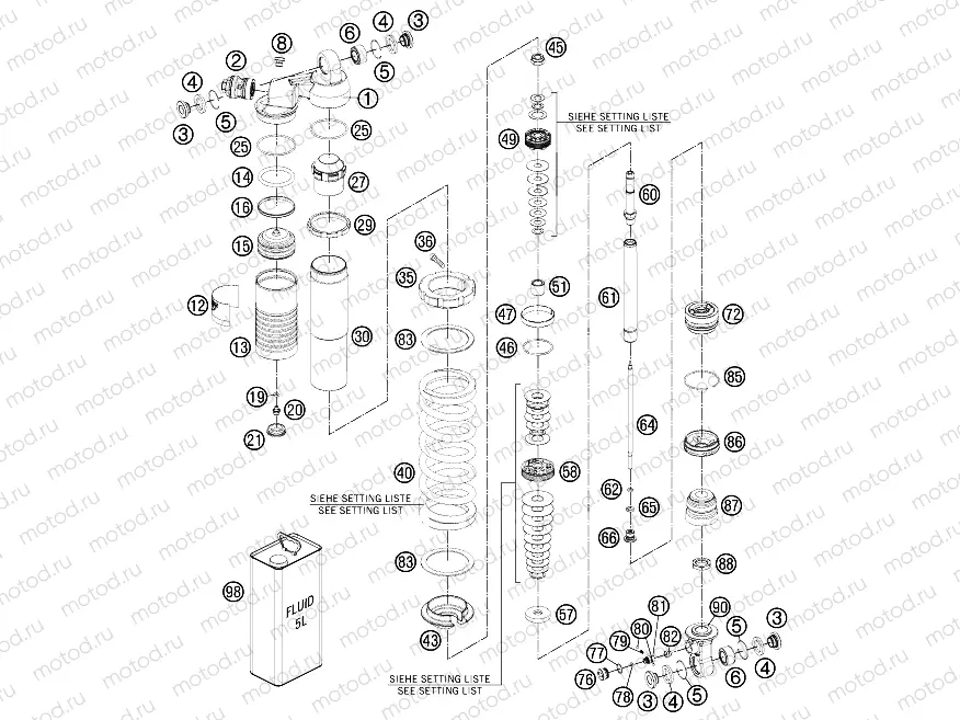 SHOCK ABSORBER DISASSEMBLED
