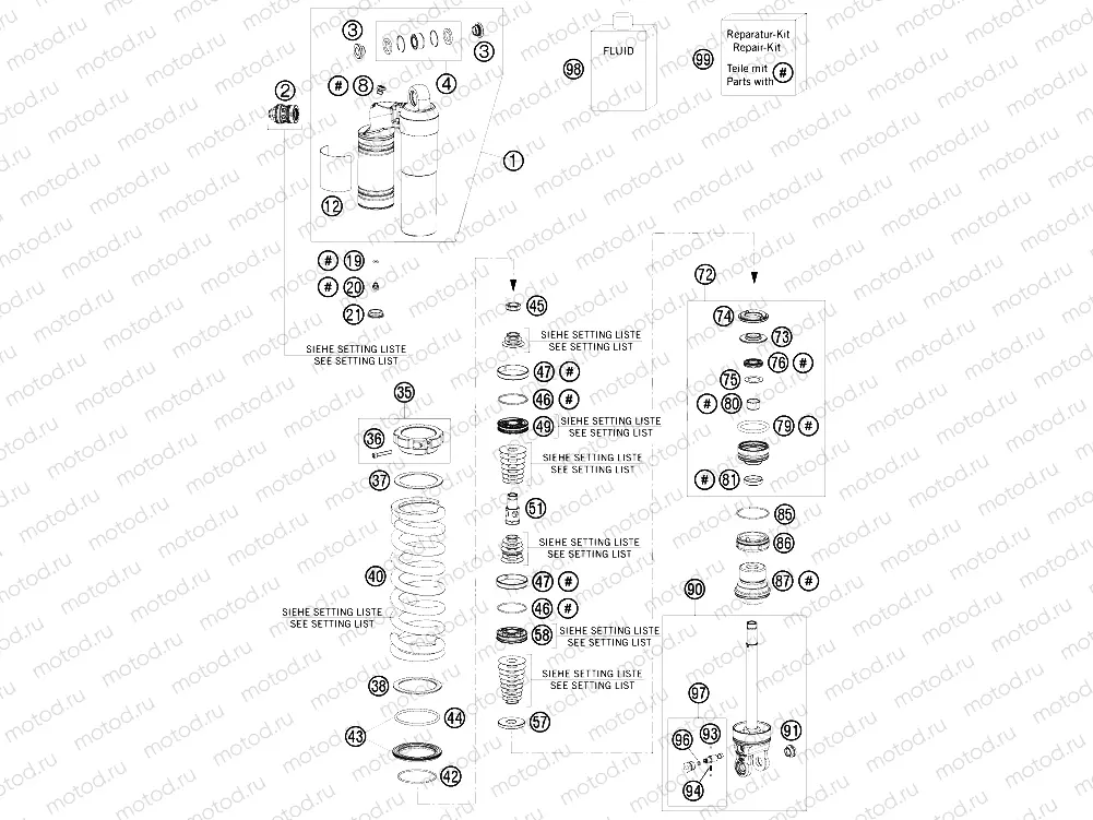 SHOCK ABSORBER DISASSEMBLED