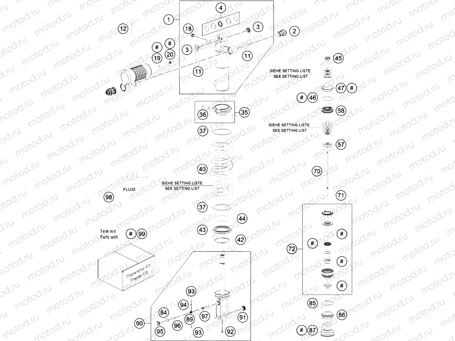 SHOCK ABSORBER DISASSEMBLED