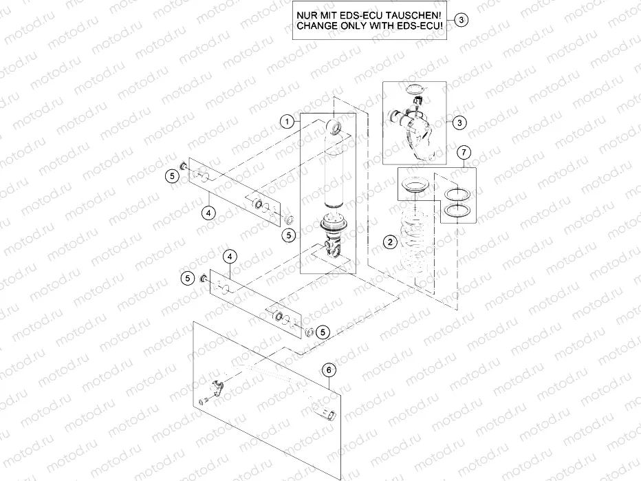 SHOCK ABSORBER DISASSEMBLED