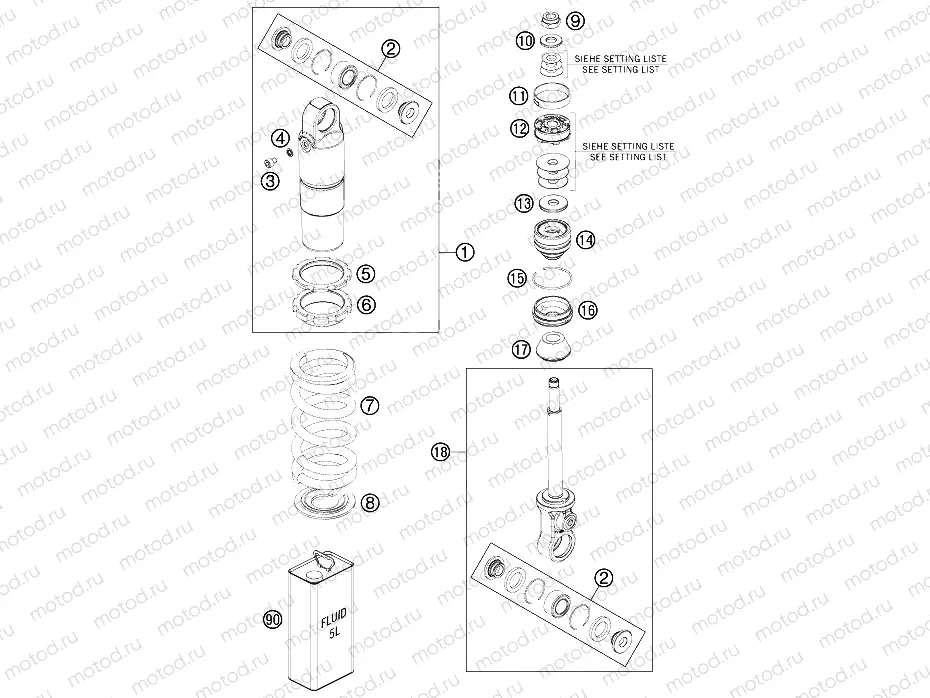 SHOCK ABSORBER DISASSEMBLED