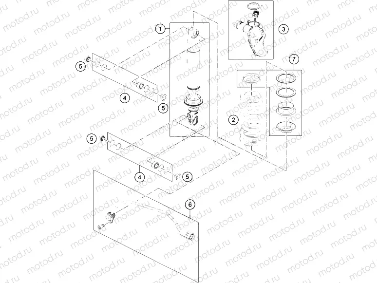 SHOCK ABSORBER DISASSEMBLED