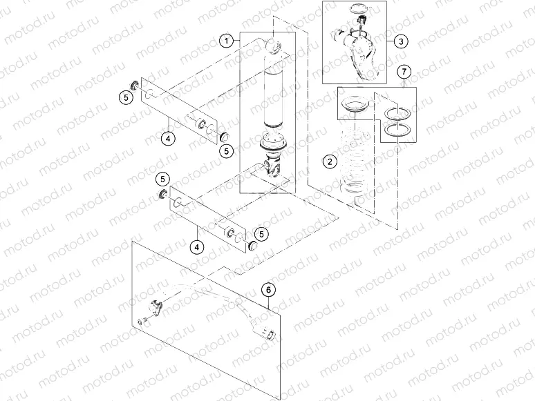 SHOCK ABSORBER DISASSEMBLED