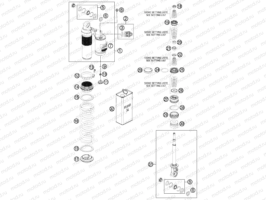 SHOCK ABSORBER DISASSEMBLED