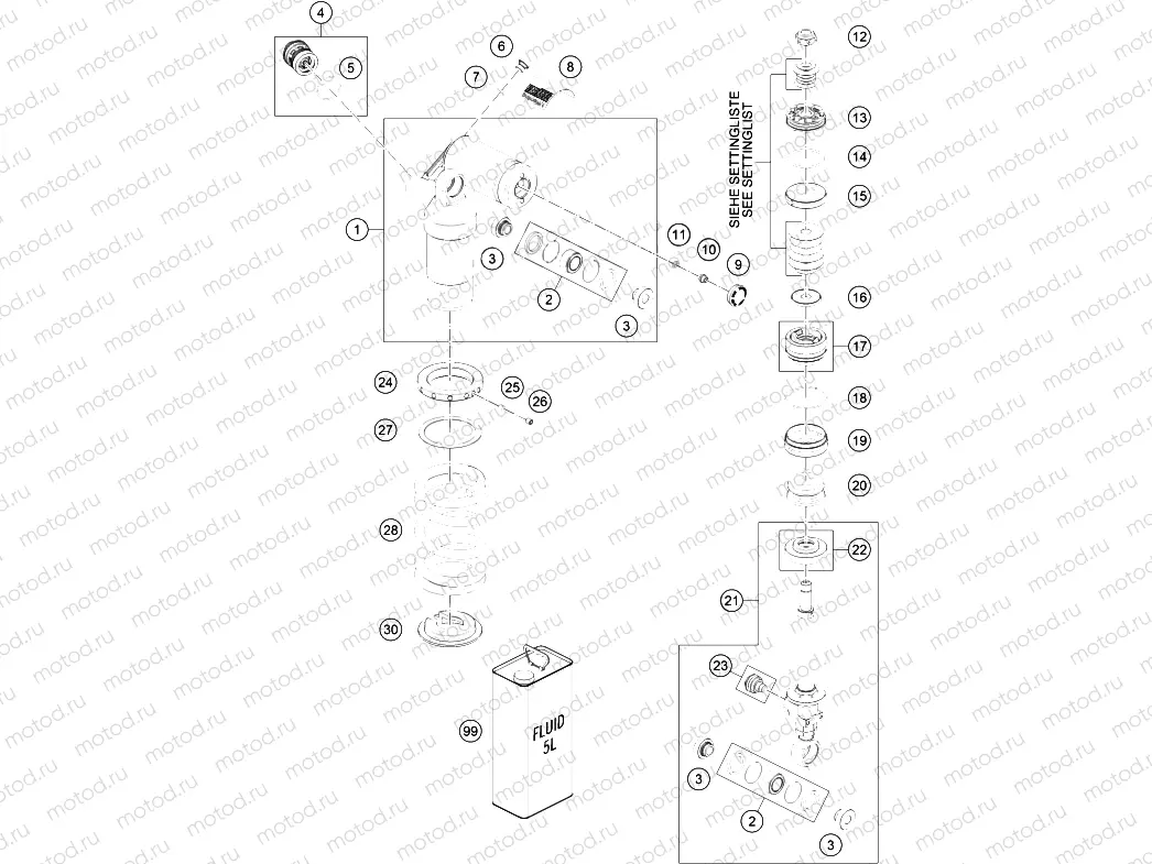 SHOCK ABSORBER DISASSEMBLED